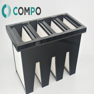 Good price HVAC AHU 시스템 하위 - Hepa 공기 필터 W 타입 검은색 플라스틱 프레임 온라인으로