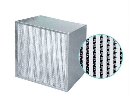 Good price Diep pleat HEPA filter met aluminium scheider en MDF frame online