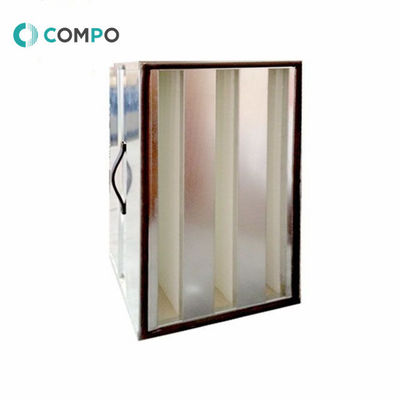 Good price ABS V Filtro Plissado HEPA Filtro de Ar Sistema HVAC Com Quadro Galvanizado on-line